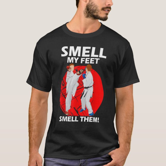 Camiseta Niños Chicas Huelen Mis Pies Los Huelen Karate Mar (Anverso)