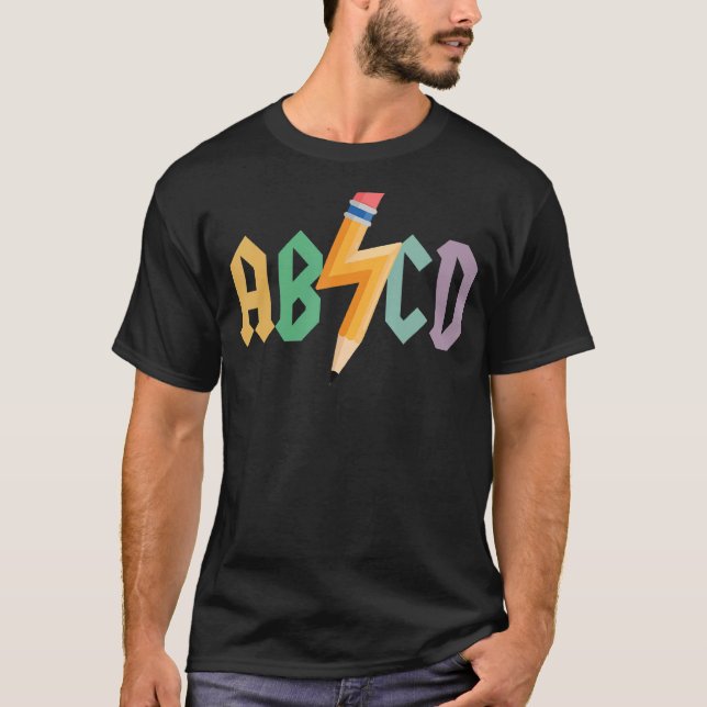 Camiseta Niños Chicas maestros de rock de ABCD de vuelta a  (Anverso)