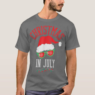 Camiseta Niños Chicas niños navideños Santa Sun Beach Navid