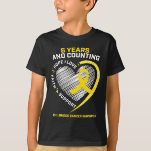 Camiseta Niños Chicas niños niños 5 años Cáncer infantil de