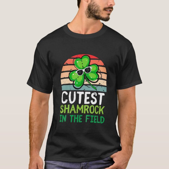 Camiseta Niños Chicas St Patricks Day Cutest Shamrock (Anverso)
