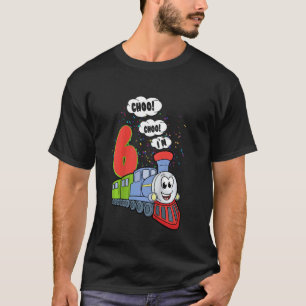 Camiseta Niños Choo Choo Tengo 6 Años En El 6º Tren De Loco