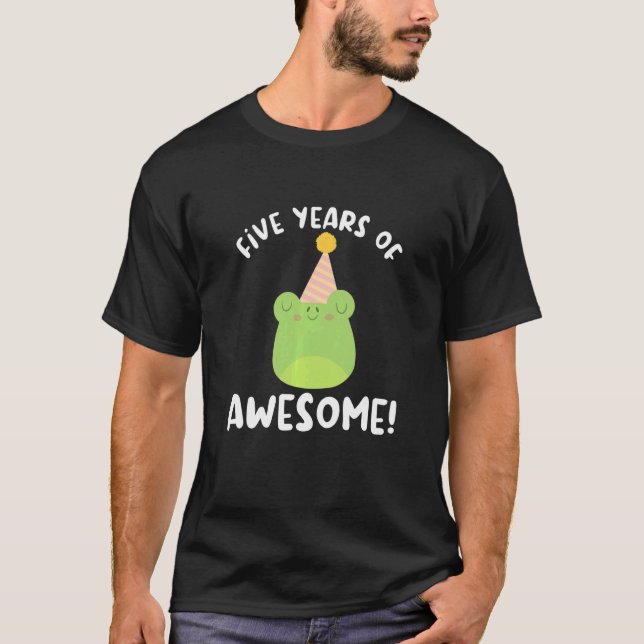 Camiseta Niños Cinco Años De Escarcha Impresionante Quinto  (Anverso)