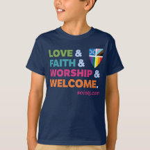 Niños color bienvenidos con orgullo escudo