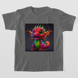 Camiseta Niños coloridos felices bebés Dragones