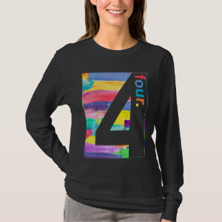 Camiseta Niños Coloridos Número 4 Cuatro Niños De Cumpleaño