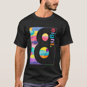 Camiseta Niños Coloridos Número 8 Ocho Nacimiento Niños Gir