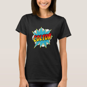 Camiseta Niños Colton Comic Book Nombre Superhéroe