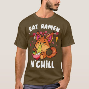 Camiseta Niños Comen ramen N'chill principal emparrado gato