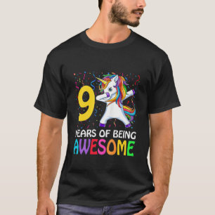 Camiseta Niños Con 9 Años De Rentabilidad Unicornio