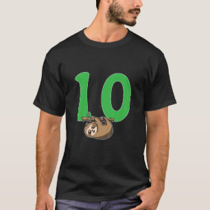 Camiseta Niños con décimo regalo de cumpleaños - perezoso d