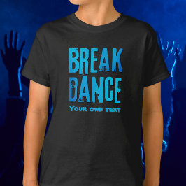 Camiseta Niños con escritura azul neonesa de ruptura