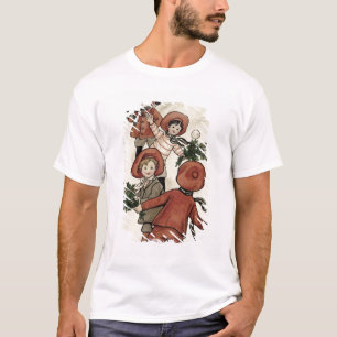 Camiseta Niños con las bolas de nieve que lanzan del acebo