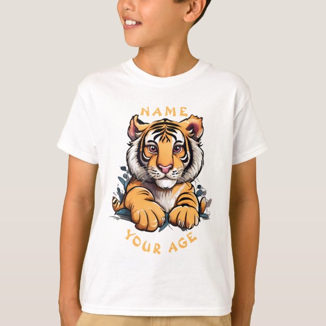 Camiseta Niños con león de bebé lindo (Anverso)