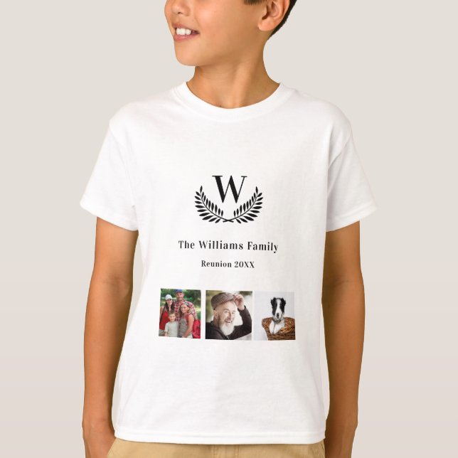 Camiseta Niños con monograma de fotografía de colección fam (Anverso)