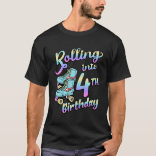 Camiseta Niños con patinaje cuádruple al cuarto cumpleaños