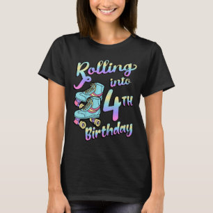 Camiseta Niños con patinaje cuádruple al cuarto cumpleaños