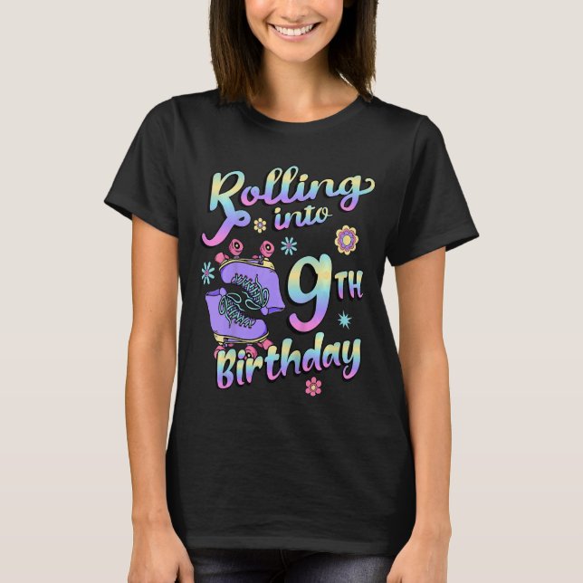 Camiseta Niños con patinaje de cuatro patinaje en el noveno (Anverso)