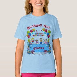 Camiseta Niños con tema azul de cumpleaños