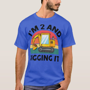 Camiseta Niños Construcción Camión Segundo Cumpleaños Niño