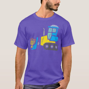 Camiseta Niños Construcción de bulldozer Chanukah Niños peq