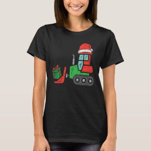 Camiseta Niños Construcción de bulldozer Navidad Niños Niño