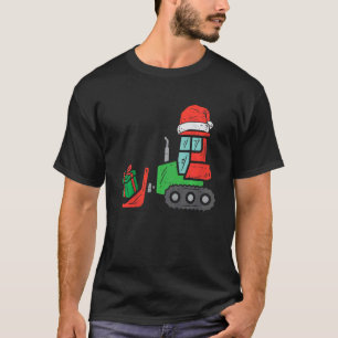 Camiseta Niños Construcción de bulldozer Navidad Niños Niño