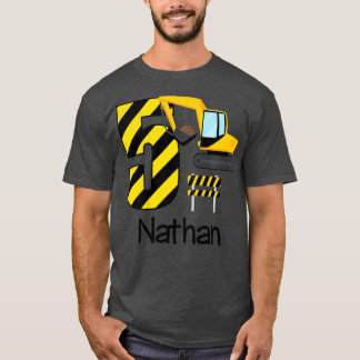 Camiseta Niños Construcción de niños 5 cumpleaños Nathan 5