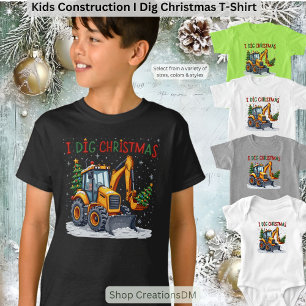 Camiseta Niños Construcción Me Encanta Navidad