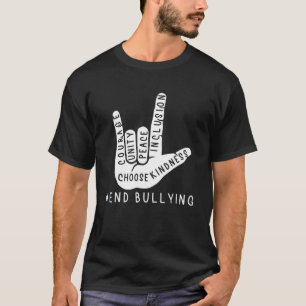 Camiseta Niños contra el acoso El lenguaje del Rótulo de am