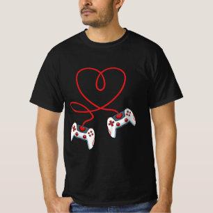Camiseta Niños Corazón Control de Videojuego Día de San Val