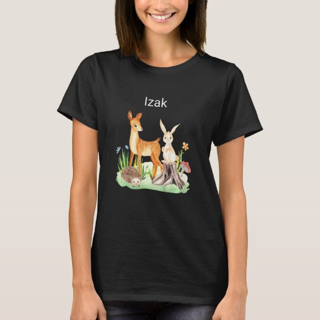 Camiseta Niños Corazón de conejo de ciervos animales Izak (Anverso)