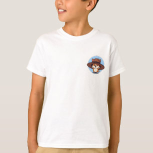 Camiseta Niños Corgi con Sombrero de Vaquero