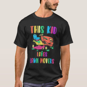 Camiseta Niños Cortando Césped Niños Cortacésped Granja Jar