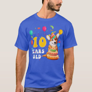 Camiseta Niños cortos 10 años Corgi Perro más de 10 años