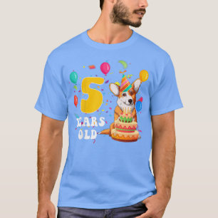 Camiseta Niños cortos Corgi Perro de 5 años