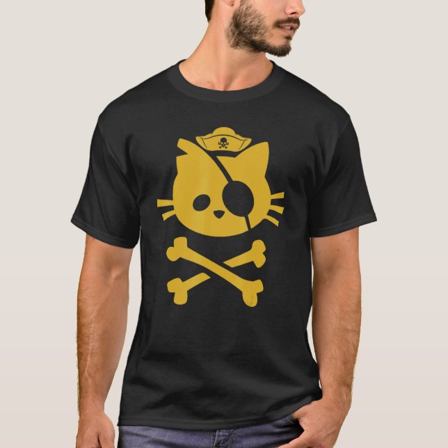 Camiseta Niños Cortos Y Piratas Gato 2 (Anverso)