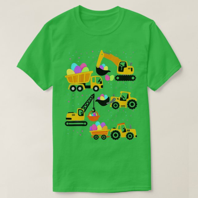 Camiseta Niños Crane Cruck Construcción Funny Día de Pascua (Diseño del anverso)