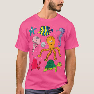 Camiseta Niños Criaturas del mar Playa Océano Animales Tort