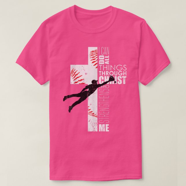 Camiseta Niños cristianos niños beisbol Cruz religiosa (Diseño del anverso)