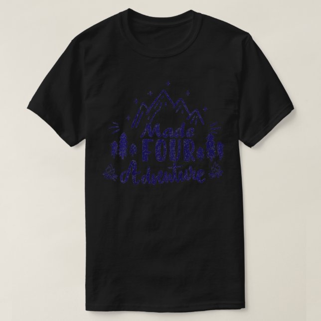 Camiseta Niños Cuarto Fiesta de cumpleaños camping Tema Hec (Diseño del anverso)