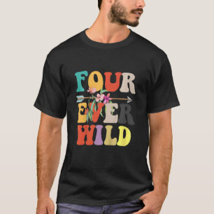 Camiseta Niños Cuatro Chicas de niño de cuarto cumpleaños