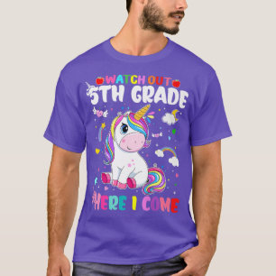Camiseta Niños Cuidado Con El Quinto Grado Aquí Vengo Cutes