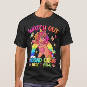 Camiseta Niños Cuidado Con Unicornio De Segundo Grado De Vu