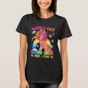 Camiseta Niños Cuidado Con Unicornio De Segundo Grado De Vu