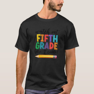 Camiseta Niños Cuidado De Quinto Grado Aquí Vengo Chicas Qu