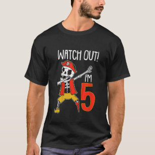 Camiseta Niños Cuidado Fiesta Pirata 5 Cumpleaños Dabb