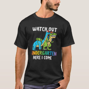 Camiseta Niños Cuidado Infantil Aquí Vengo Dinosaur B