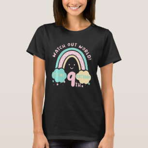 Camiseta Niños Cuidado Mundo Es mi noveno cumpleaños 9 años