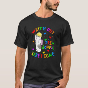 Camiseta Niños Cuidado Preescolar Aquí Vengo Gato Lindo